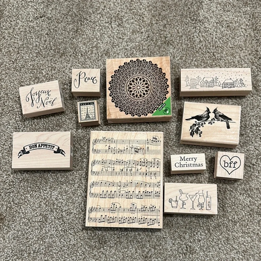 Collection of Paper Source Rubber Stamps